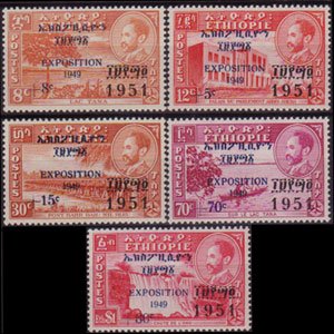 ETHIOPIA 1951 - Scott# B16-20 Expo.Opt. Set of 5 LH