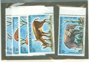 Burkina Faso (formerly Upper Volta) #577-581 Mint (NH) Single (Complete Set) (Animals)