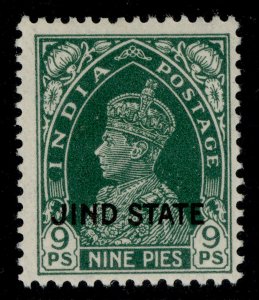 INDIAN STATES - Jind GVI SG111, 9p green, M MINT.