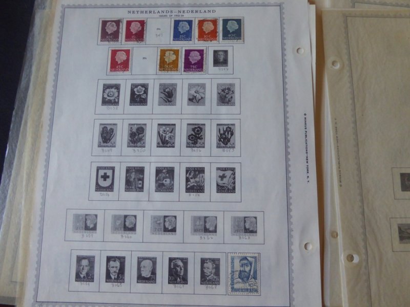 Netherlands and Colonies 1913-1914 Stamp Collection on Album Pages​