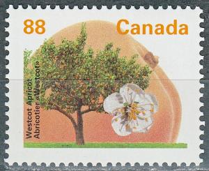 #1373 Canada MNH Fruit Tree Definitives Westcot Apricot GT4