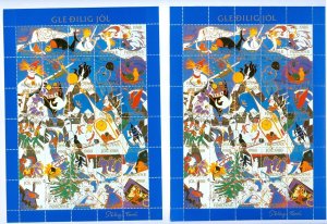 Faroe Islands. 1988. 2 Sheet, Christmas Seal  Mnh. 2 Diff. Perf. Fairy Tales