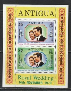 1973 Antigua - Sc 324a - MH VF - 1 SS - Royal Wedding - Visit