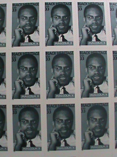 ​UNITED STATES-1999 SC#3273 MALCOLM X -MNH FULL SHEET VERY FINE