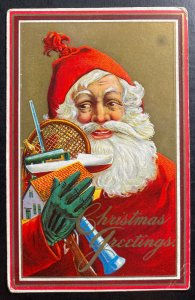 1910s USA Santa Christmas Greetings Postcard Cover