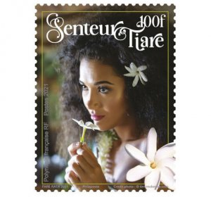 2021 Fr Polynesia Tiare Tahiti Scented Flower (Scott 1267) MNH