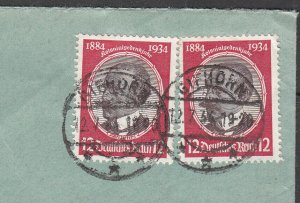 Germany - 12.7.1934 12pf Peters as MeF on cover Braunschweig (2439)