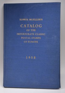 Edwin Mueller Catalog Imperforate Classic Postal Stamps of Europe 1958 Hardcover