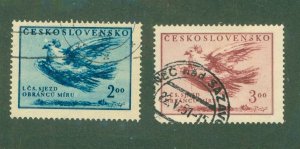 CZECHOSLAVAKIA 438-39 USED CV $6.00 BIN $2.50