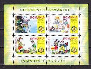 Romania, Scott cat. 4735 B. Romanian Scouting s/sheet.