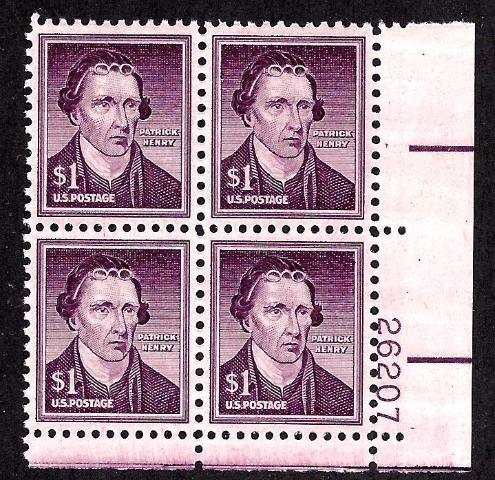 1052 Mint,OG,NH... Plate Block of 4... SCV $21.00