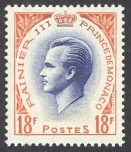 Monaco Sc# 338 MNH 1955 18fr Prince Rainier III