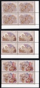 Australia SG1309-11 Christmas 1991 set in U/M Blocks