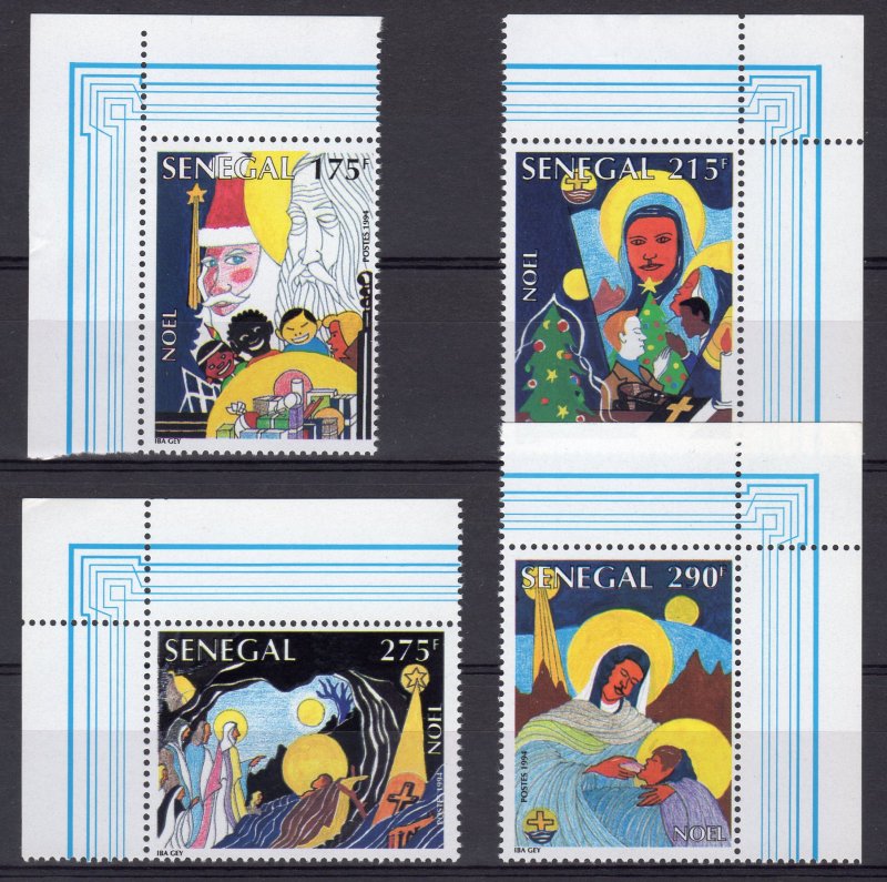 Senegal 1994 Sc#1121/1124  CHRISTMAS Set (4) perforated MNH