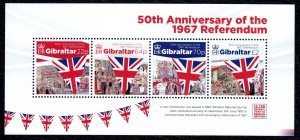 Gibraltar 2017 Anniversary of Referendum Mint MNH Miniature Sheet SC 1621