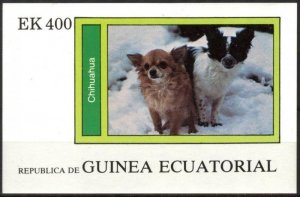 Equatorial Guinea 1977 DOGS CHIHUAHUA s/s Imperforated Mint (NH)