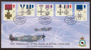 GREAT BRITAIN 50th Anniversary Of The Battle Of Britain - Covercraft (1990) FDC