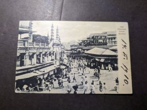 1910 British India RPPC Postcard Cover Bombay GPO to Prague Austria Bohemia