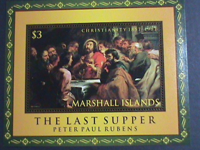 ​MARSHALL ISLAND-1997 SC#626 THE LAST SUPPER -BY PETER PAUL RUBENS MNH-S/S VF