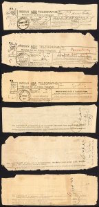 India Telegraph Receipts showing the different methods of payment