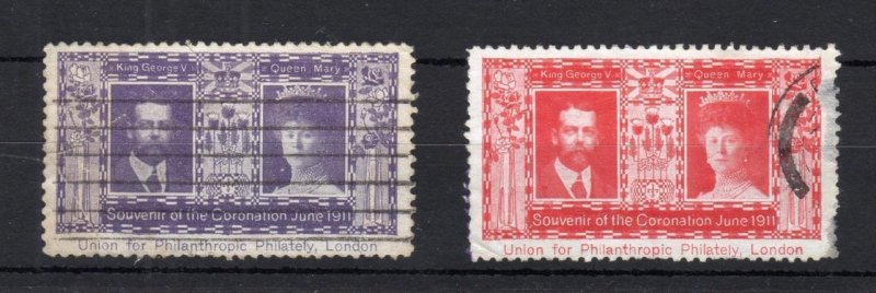 2x 1911 CORONATION STAMPS