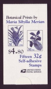 BK261. (3128b) 32 cent. Botanical Prints. Booklet of 15⭐⭐⭐⭐⭐⭐