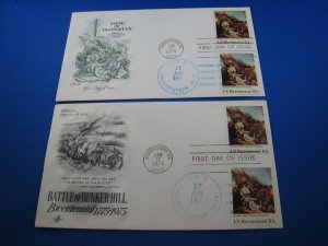 U.S. 1975 - SCOTT #1564    2 FDCs -  USS Constitution ship cancels