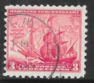 USA 736: 3c The Ark (1630) and The Dove, used, F