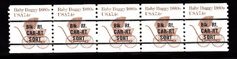 USA PNC SC# 1902a BABY BUGGY $0.074c PL# 2 PC WATER ACTIVATED PNC5 MNH