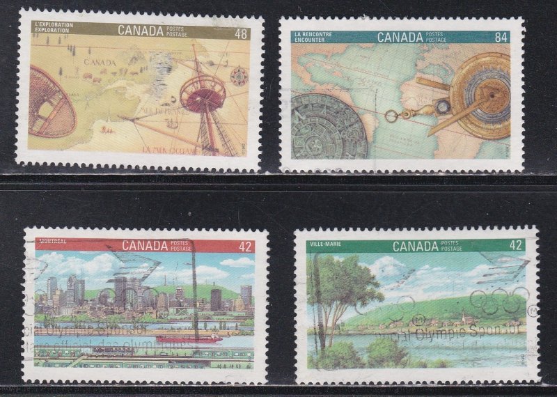 Canada # 1404-1407, Montreal's 350th Anniversary, Used Set, 1/2 Cat.