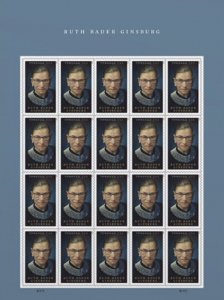 Ruth Bader Forever NDC/Imperf Sheet of 20 stamps 2023 Pre-Order Ships 10/10/23.