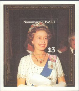 Tuvalu-Nanumaga #78-83, Complete Set(6), 1987, Royalty, Never Hinged