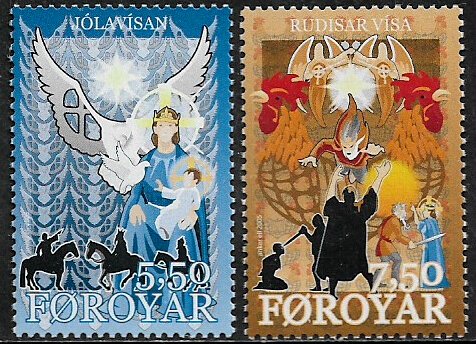 Faroe Is #465-6 MNH Set - Christmas Ballads