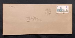 DM)1969, LONDON, LETTER SENT TO U.S.A, AIR MAIL WITH LIVE