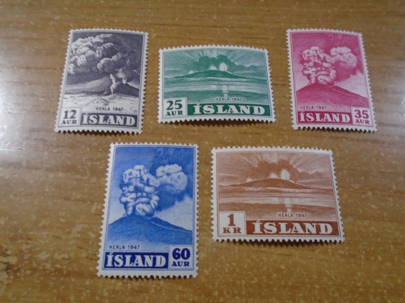 Iceland  #  246-48/250-51  MNH