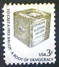 United States, Scott #1584, used(o), 1977, Americana Series: Ballot Box, 3¢