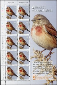 Great Britain Guernsey 2019 Sc 1489 Bird Linnett Europa CV $17.50