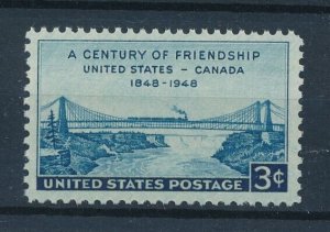 [113832] United States 1948 Railway trains bridge friendship Canada  MNH