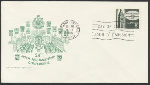 1965 #441 Inter-Parliamentary Union FDC, Unknown Cachetmaker, Ottawa