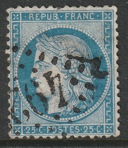 France 1871 Sc 58 used 492 (Blangy-sur-Bresle) cancel