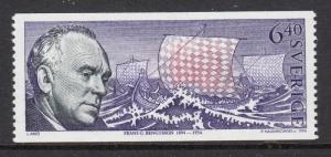 Sweden 1994 MNH Scott #2101 6.40k Frans G. Bengtsson, writer, Viking longboats