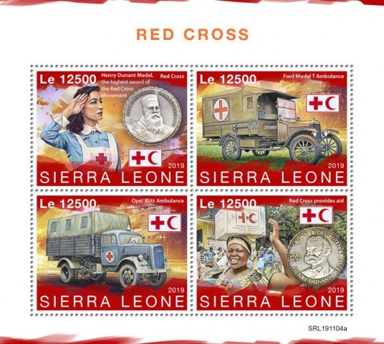 SIERRA LEONE - 2019 - Red Cross - Perf 4v Sheet - MNH