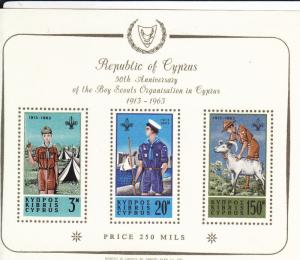 S/S: Cyprus, Sc #226a, MNH, 50th Annivrsary of Boy Scouts (17270)