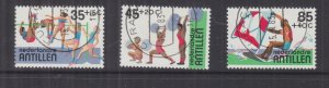 NETHERLANDS ANTILLES, 1983 Sports Fund set of 3, used.