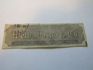 US Stamps, Wells Fargo & Co. Express, used 25c San Francisco-Imprint from #U10,