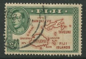 Fiji - Scott 121 - KGVI - Definitive - 1941 - Used - Single 2d - Stamp