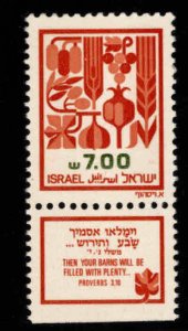 ISRAEL Scott 811 MNH** stamp with tab