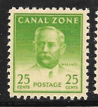 Canal Zone 140a: 25c Wallace, single, MHR, F-VF