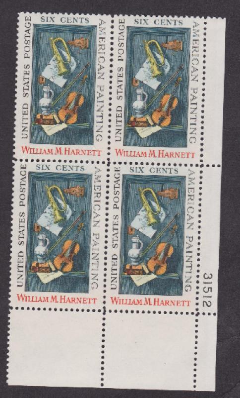 1386 William Harnett MNH Plate Block  31512 LR