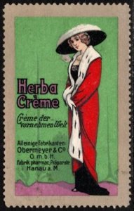 Vintage Germany Poster Stamp Herba Cream Cream Of The Posh World Manufacturers